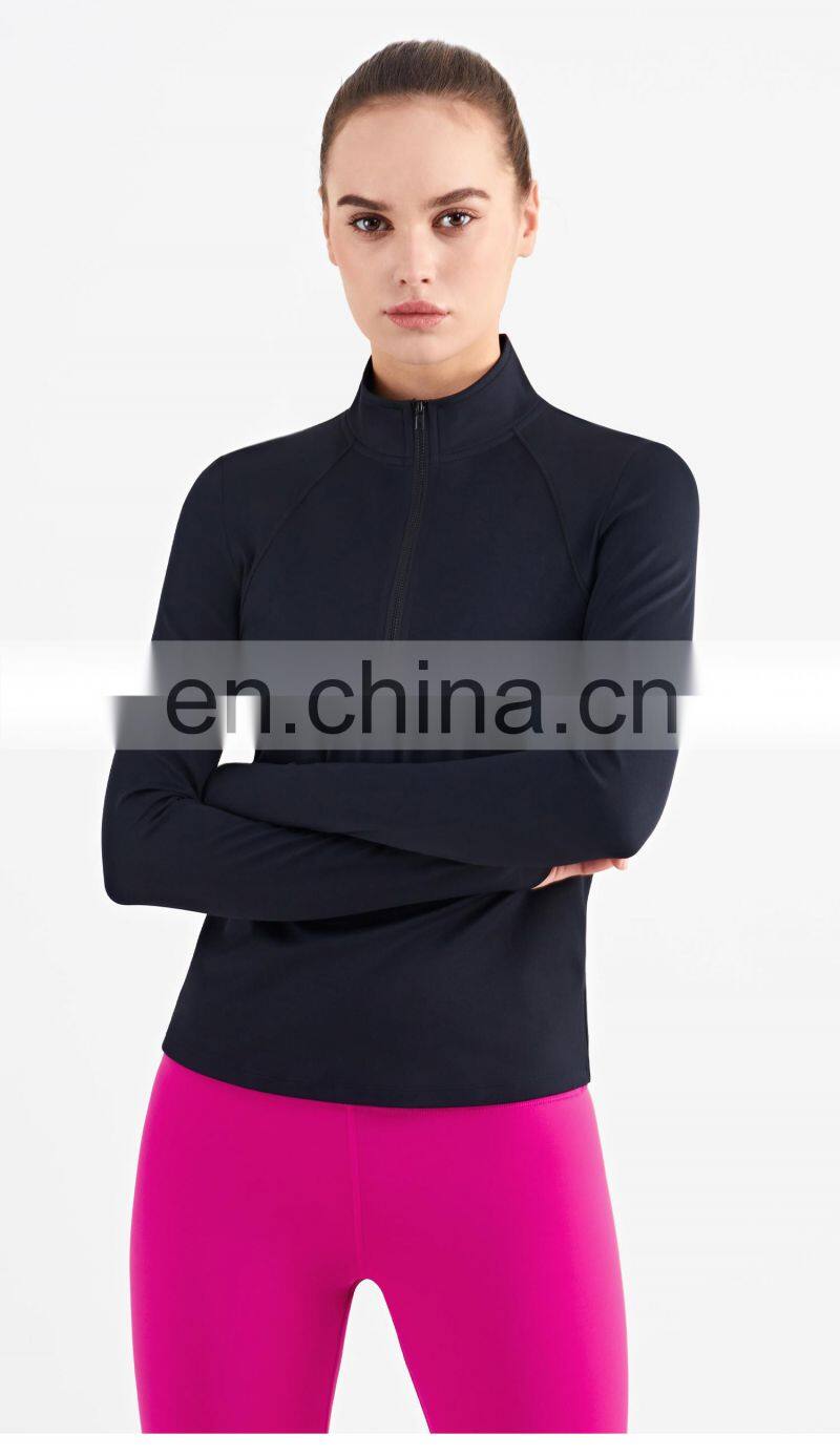 2022 Yoga Top Fitness Jacket With Thumb Holes High Strength Zipper Sport Running Jackets Women