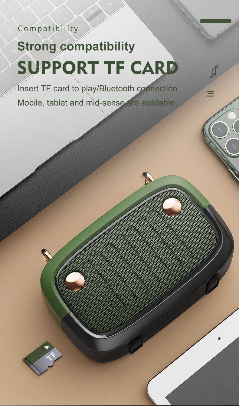 BS32D Wireless Bluetooth speaker Audio FM TF Card Outdoor Portable Mini Music BT Speaker Mini Speakers Bluetooth