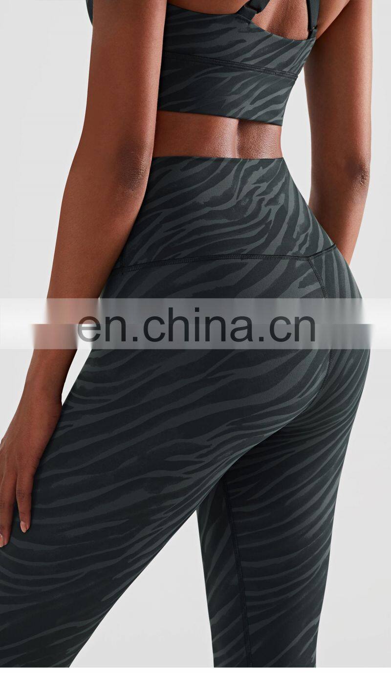 New High Waist Leggings Yoga Wear Sexy Women's Tie Dye Running Plus Size Leggings Zebra