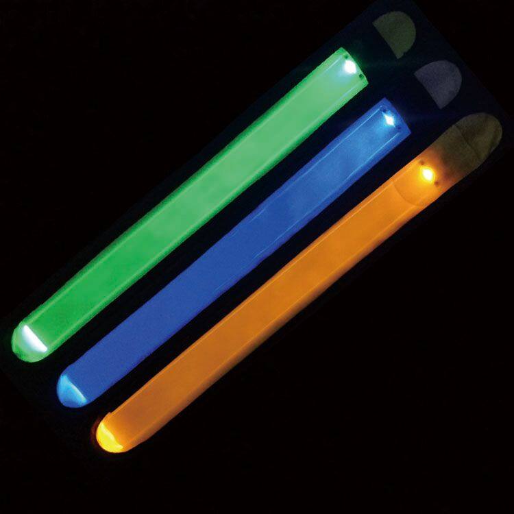 Promotion wholesale night running light custom LED slap bracelet