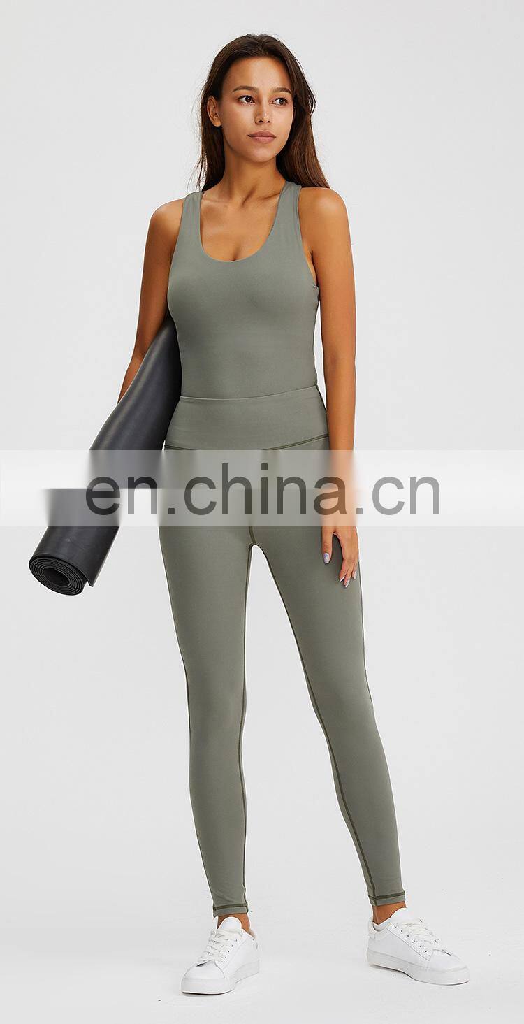 Women One Piece Yoga Jumpsuit Custom Activwear Backless Yoga Fitness Body Suit