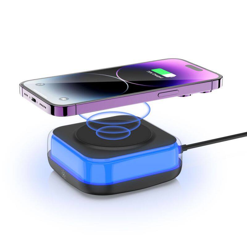 Multifunctional Dimmable Table Lamp Wireless LED Bedside Night Light Fast 9V/2A fast Charger with Magnetic Input