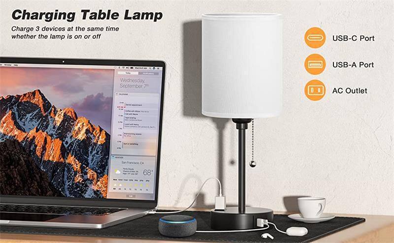 Nordic Style Bedroom Table Lamp Study Room Decoration USB Desk Lamp Led Bedside Table Lamp