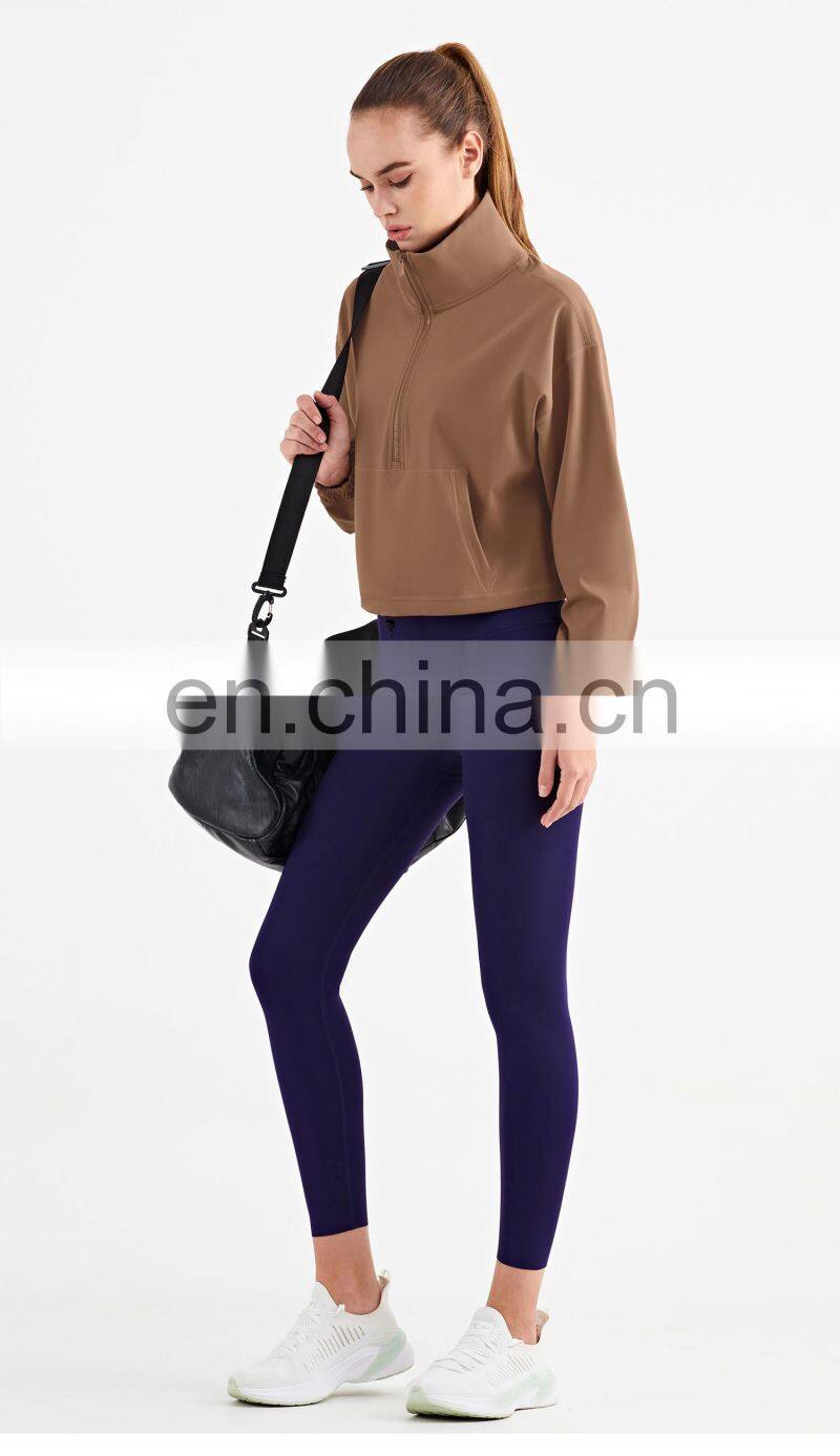 Autumn New High Standard Zipper Yoga Top Outdoor 240g Gym Jacket Casual Fitness Sports Suit