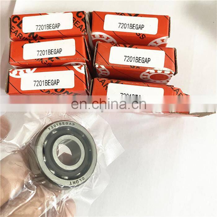 China Hot sales Angular Contact Bearing 7201 BEGAP Single Row Bearing 7201 with nylon retainer in stock