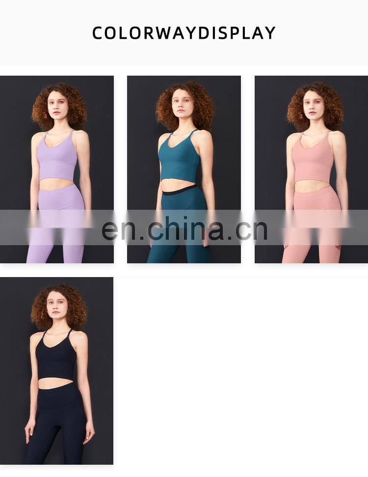 Hollow Out Sports Bra for Women Sexy Training Top for Yoga Suit Workout Fitness Wear