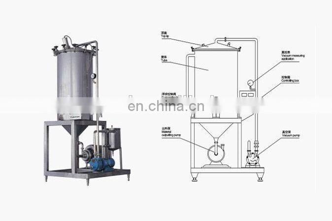 Industrial Stainless Steel Fruit Juice Milk vacuum degassing tank degas machine Deaerator Degasser equipment