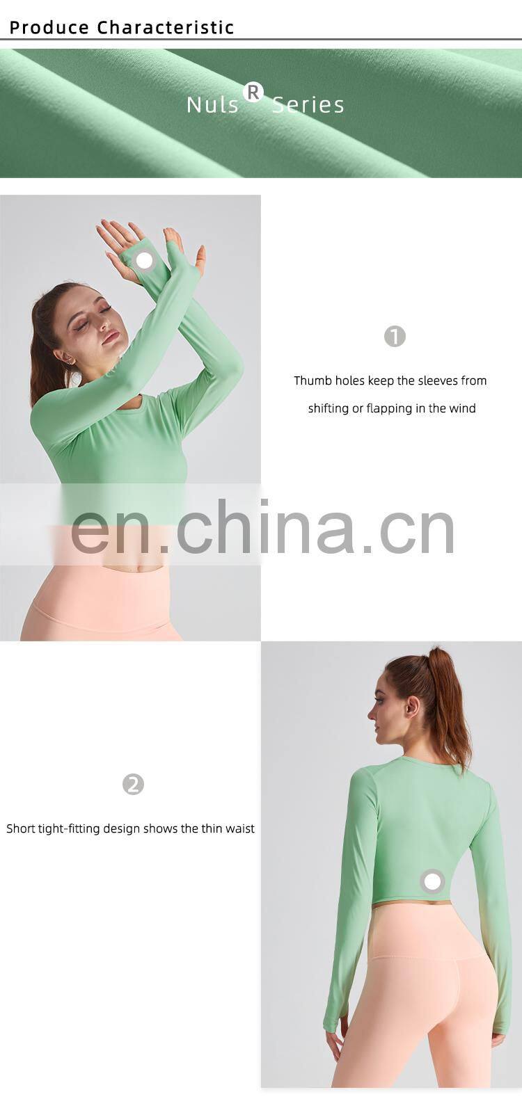 2021 New Slim Fit Yoga Tops Women Sport Running Gym t Shirt High Quality Long Sleeve t Shirt
