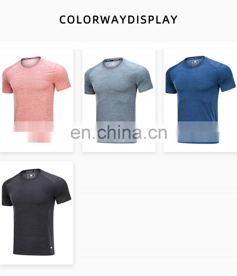 Custom Men Gym Short Sleeve Quick Dry Sports Tshirts Breathable Slim Casual Tops