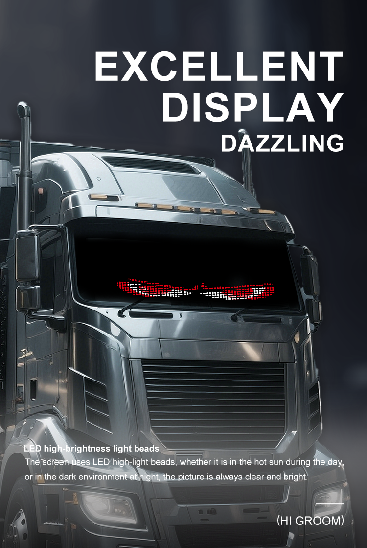 Devil Eyes Lights for Truck Bluetooth Control Flexible Led Display Window Demon Eye Led Display Screen