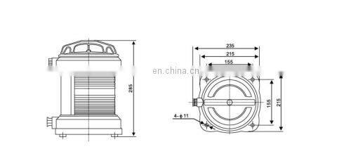 Marine Single-Deck Navigation Signal Light Starboard Light For Ship