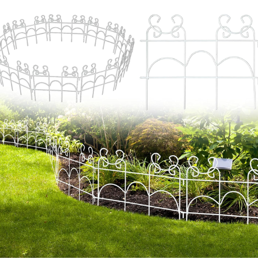 white wrought iron garden fence (4)