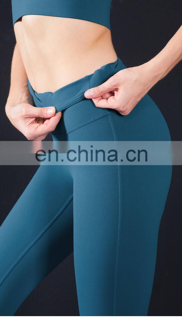 2022 Wholesale Anti Curling High Waist Yoga Pants No T Line Yoga Leggings ECO Friendly