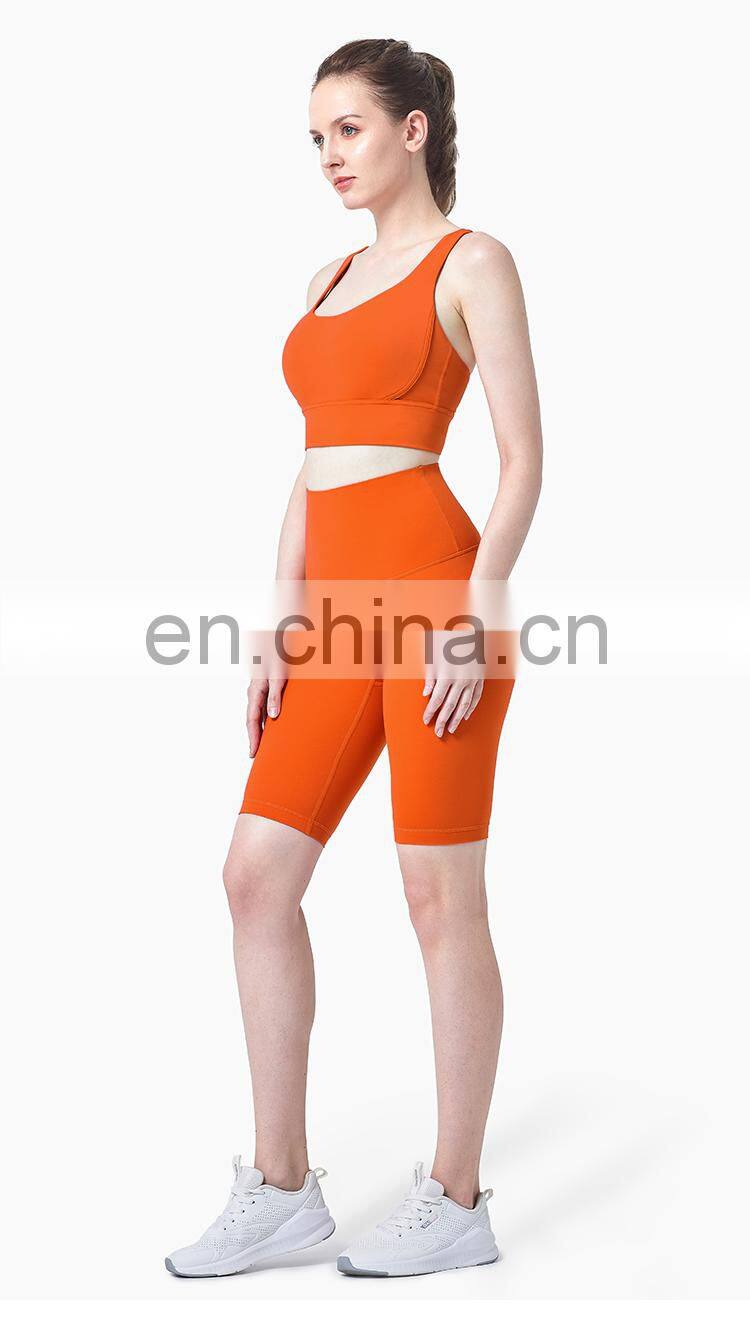 2022 No T line Yoga Legging With Buttock Lifting Biker Shorts For Women