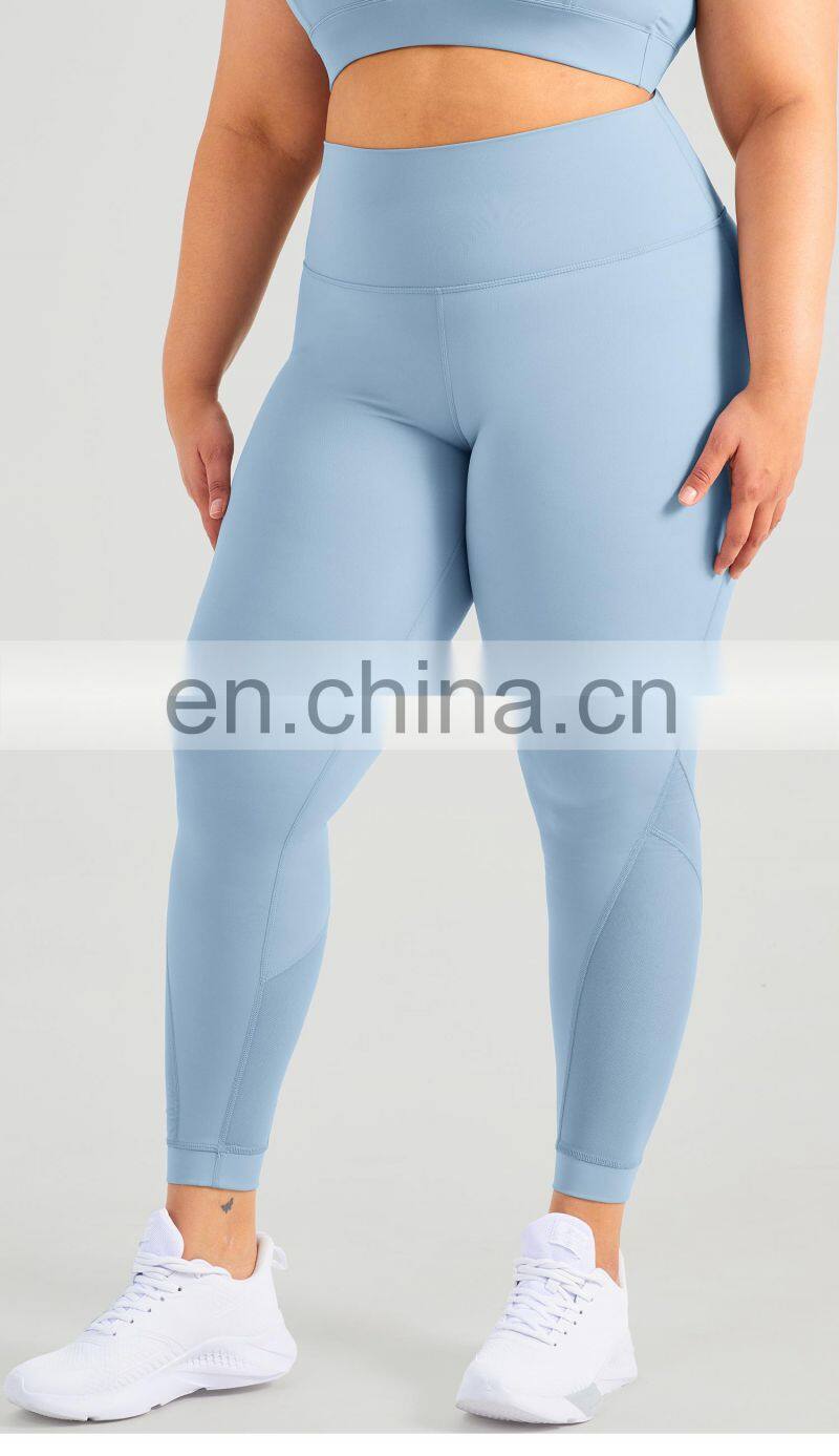 Hot Sale Mesh Breathable Gym Leggings Women Plus Size Scrunch Butt Sport Pants