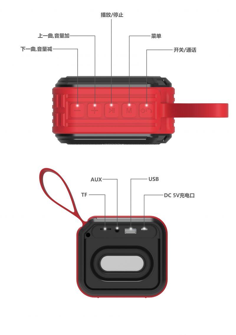 Portable Speaker Wireless Bluetooth BS31D Outdoor 7Level Waterproof Loudspeaker Stereo Surround Support FM RadioTF