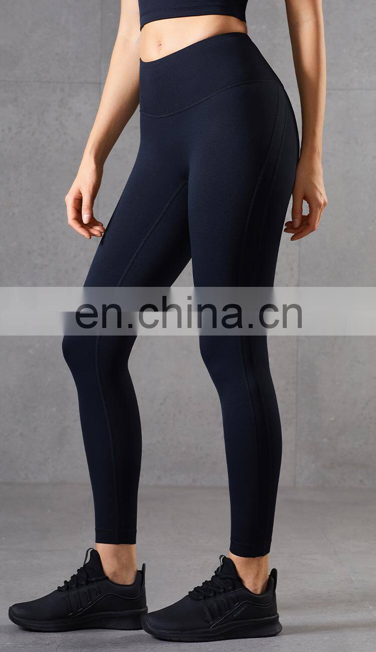 High Waist Women Yoga Pants Leggings Double Hip Line Workout Yoga Legging With Custom Logo