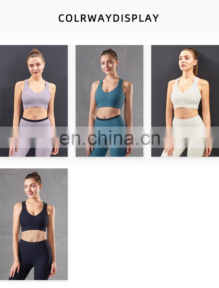 High Quality Custom Private Logo High Impact Sports Bra Breathable Cross Back Yoga Sports Bra