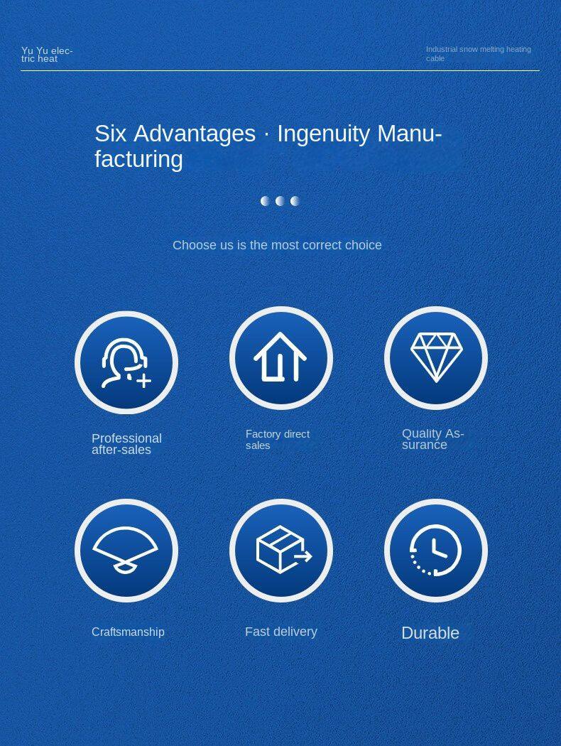 Manufacturer-Sourced Home Electric Heating Cable Copper Conductor PVC Insulation for Roof Gutter Road Snow Melting Applications