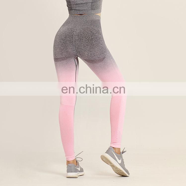 2pcs/set Women Sport Suit Workout Clothes Long Sleeve Fitness Crop Top + High Waist Seamless Leggings womens gym wear set