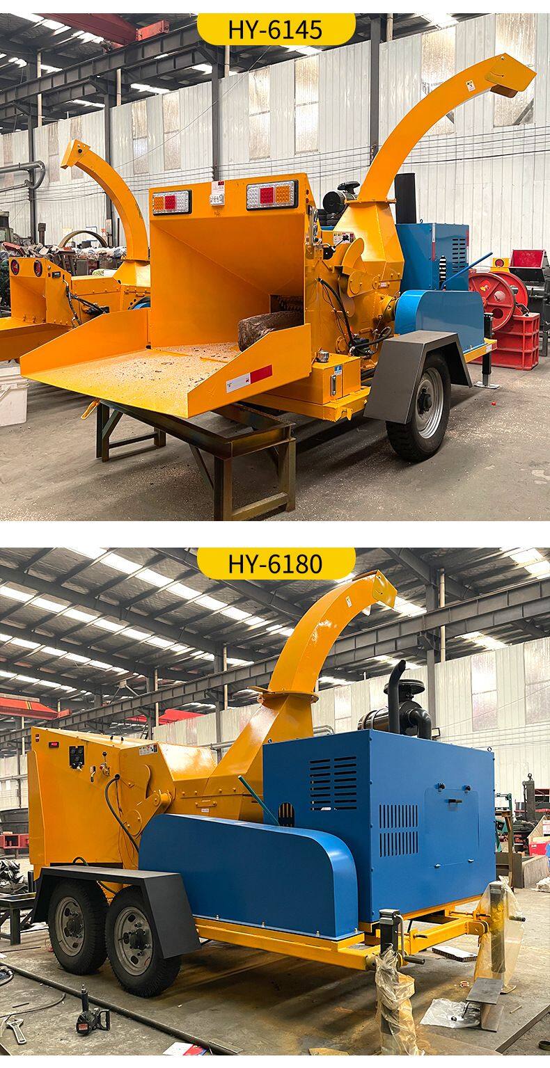Factory Direct Large Mobile Branch Wood Chipper Garden Tree Crusher With Motor Used for Farm Construction Life-Long Maintenance
