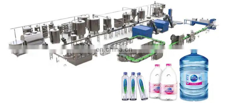Factory complete Purified mineral water making & bottle filling machine bottle water production line for sale