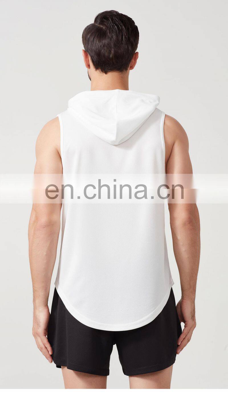 New Hooded Sports Vest Quick-Drying Basketball Shirt Outdoor Loose Casual Men's Tank Tops