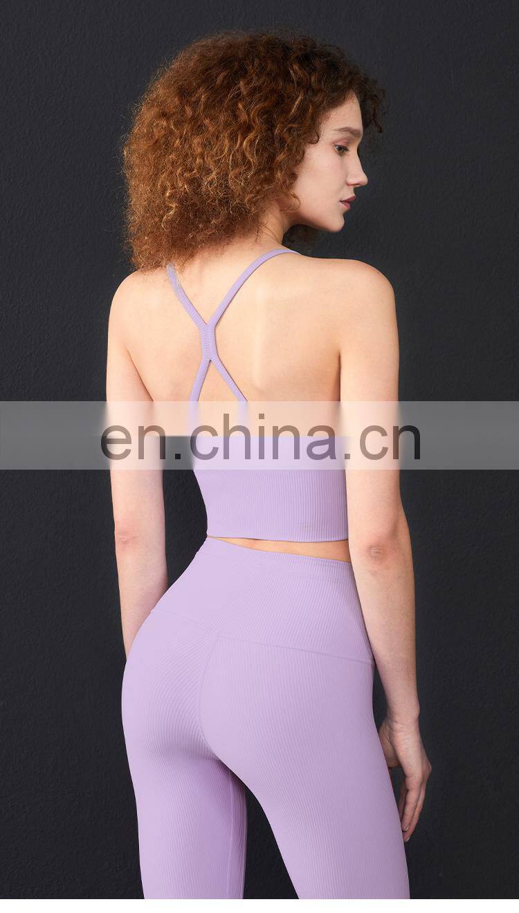 Hollow Out Sports Bra for Women Sexy Training Top for Yoga Suit Workout Fitness Wear