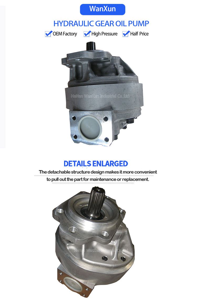 High pressure hydraulic gear pump 705-22-44070 for komatsu wheel loader WA500-3/D155AX-5