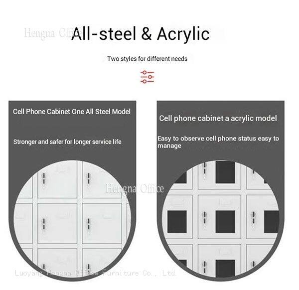 The material of the locker is All steel&Acrylic