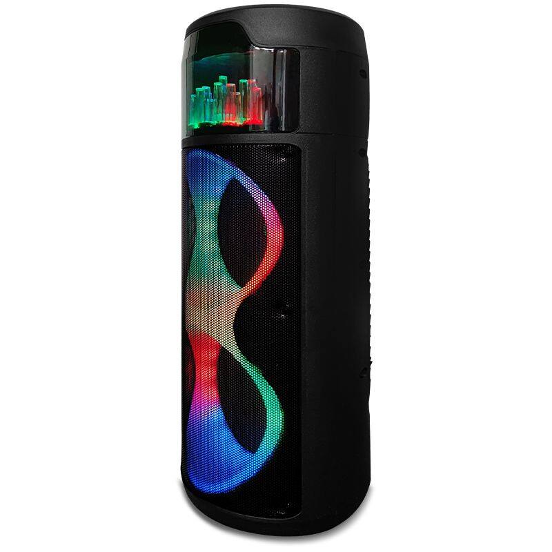ZQS8223 wholesale 40W power dual 8 inch speaker with mic active party speaker with colorful lights