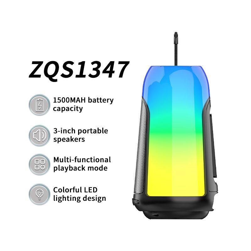 ZQS1347 OEM bass sound portable 3-inch speaker 8W power wireless bluetooth speaker for outdoor