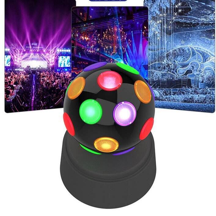 Disco Rotary 5.1 Rechargeable Audio Player Outdoor Bluetooth Speaker with LED Projection Light for Party Computer Use