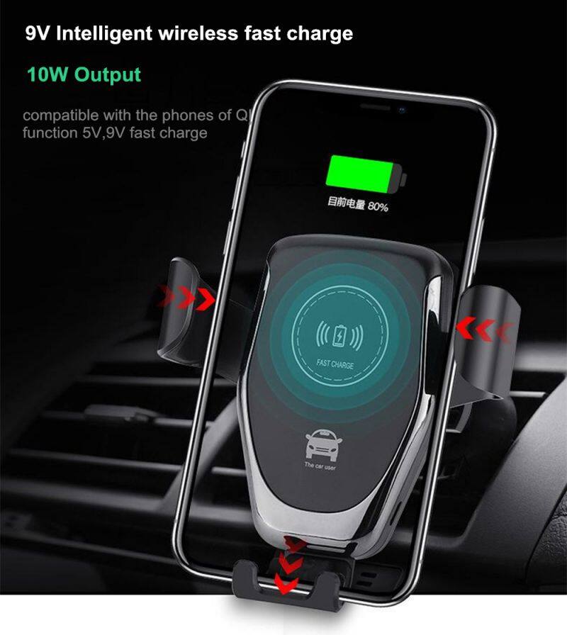 Hot Sale Wireless Car Charger Mount with Phone Holder for cellphone in Car Fast Charging Flexible Compatible iPhone Android