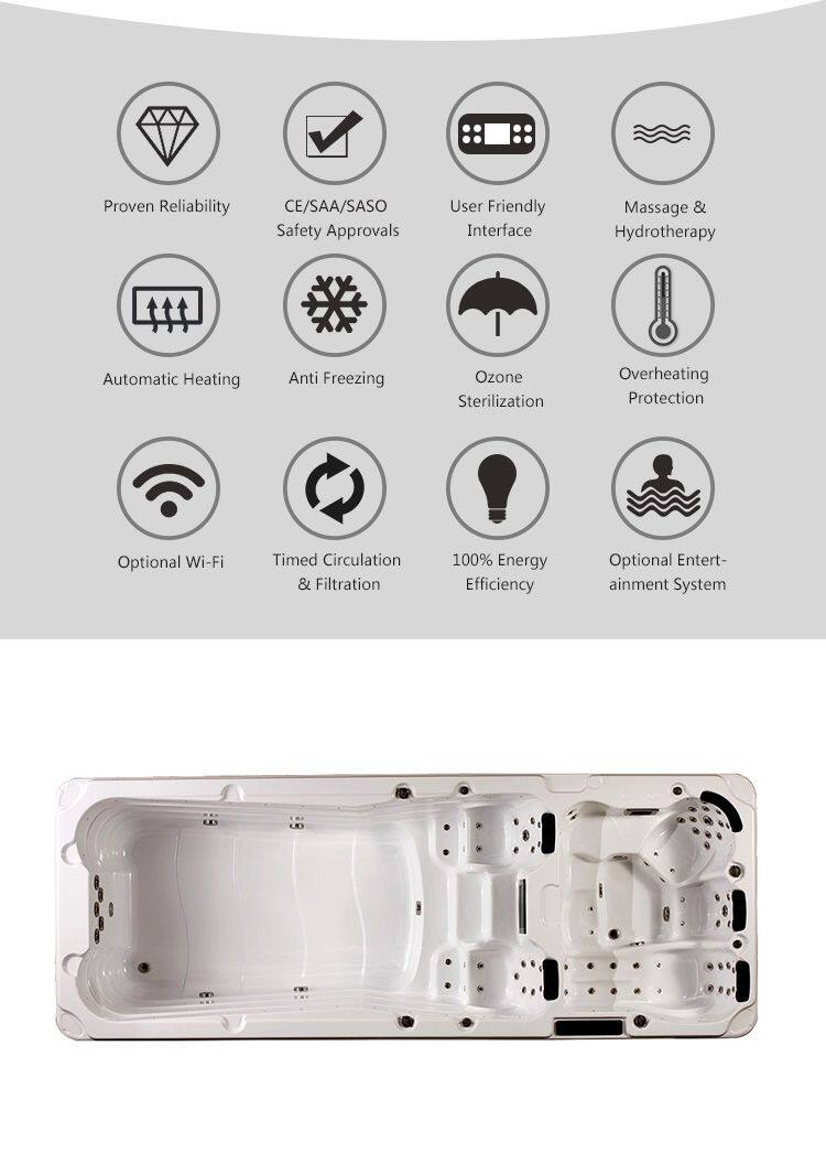 two zone swim spa swimming hot tub portable spa pool