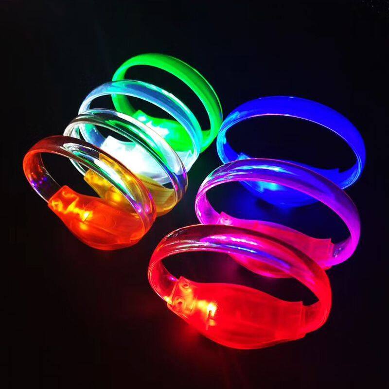 Wedding Decoration LED Light up Music Glow Silicone Wristband Custom LOGO LED Sound Activated Wristband