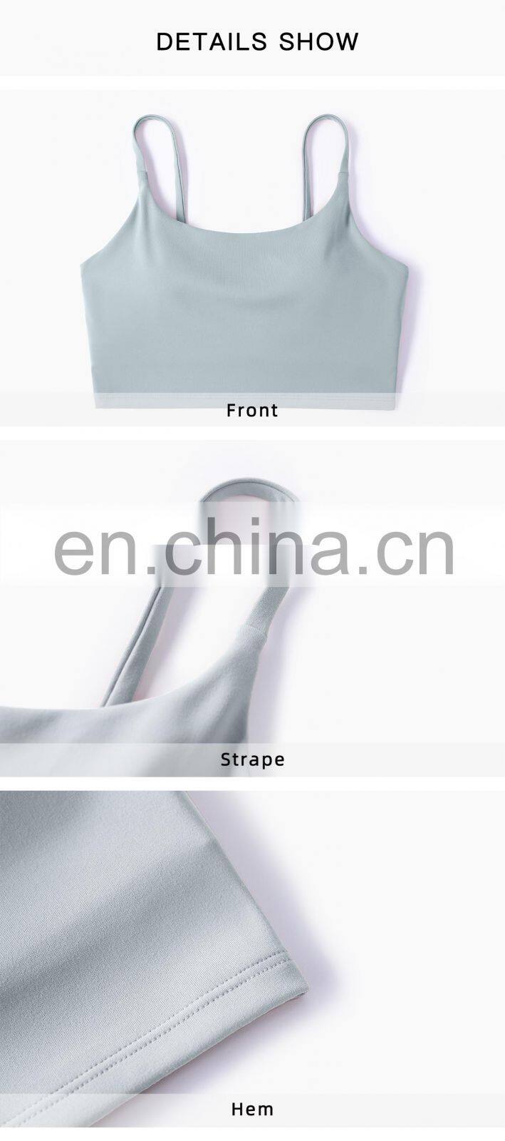 Thin shoulder Sports Vest Sexy Running Yoga Women Push-up Bra Workout Crop Top