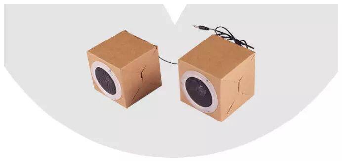 DIY Funny 3.5mm jack Mobile Phone Custom printed paper foldable mini cardboard speaker