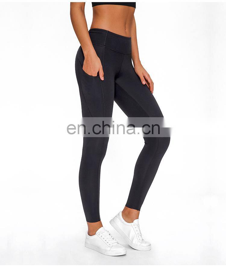Custom Wholesale Women Workout Fitness Clothing Yoga Pants Leggings For Women With Pockets