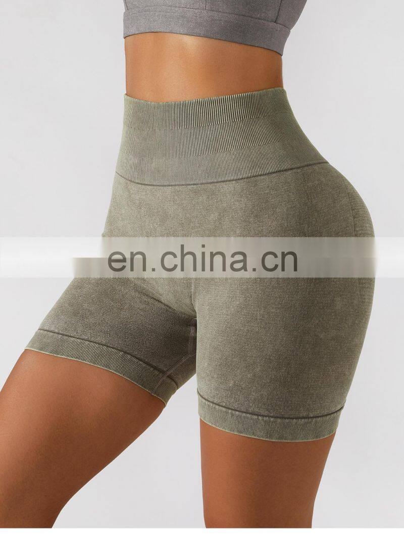 Hot Sale Gym Seamless Biker Shorts High Waist Yoga Scrunch Butt Leggings