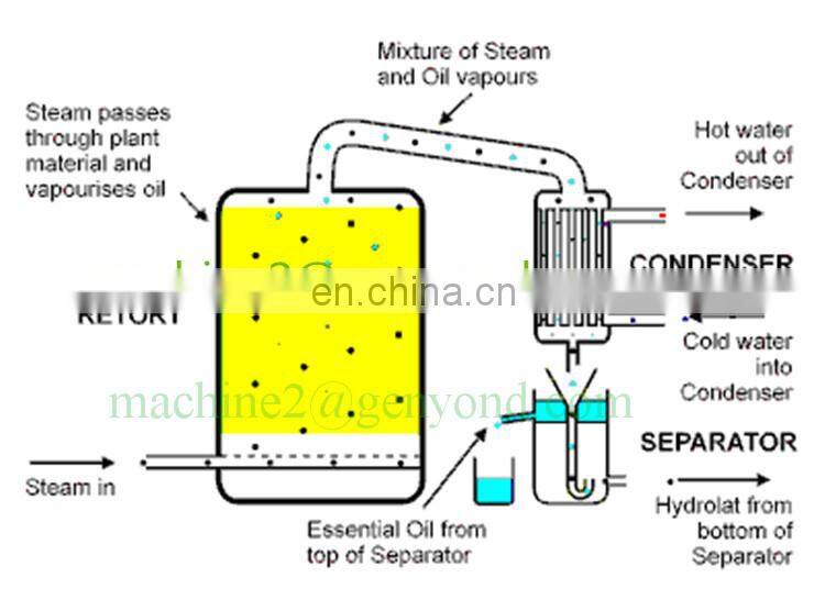 Top quality herbs essential oil steam distillation equipment for wholesale