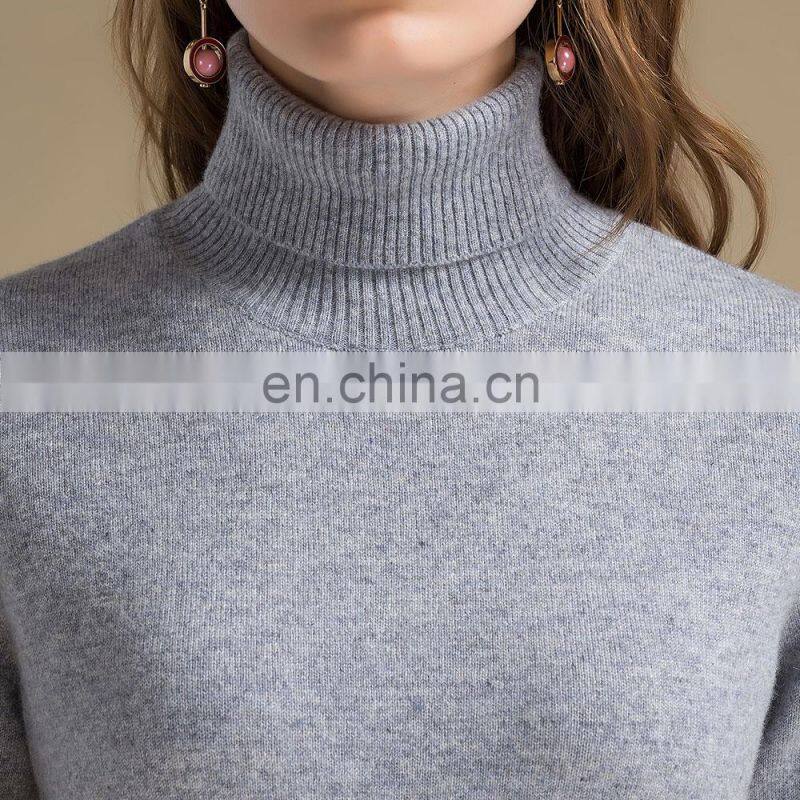 Pure Cashmere Turtle Neck Pullover Winter Plus Size Women's Sweaters