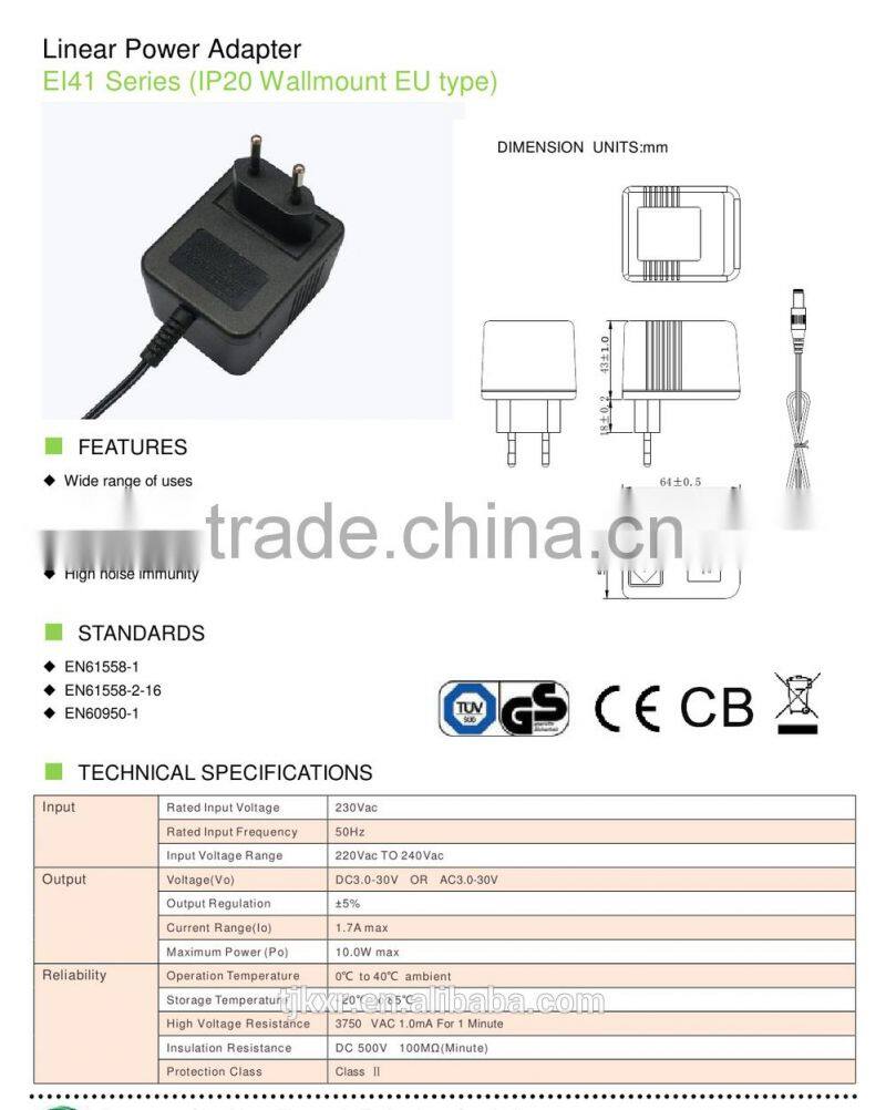 With Year Product Warranty Ce Rohs Tuv Approved Waterproof Adaptor Class Transformer Of Ul