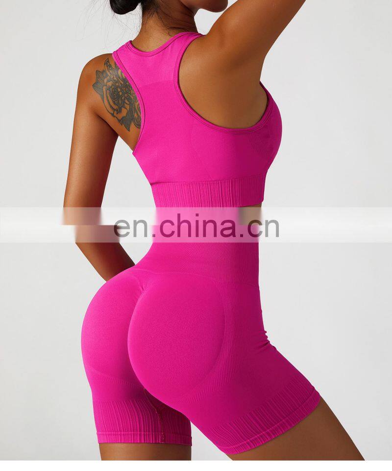 Seamless Sexy Special Texture Sports Bras Factory Sale Fitness Wide Straps Yoga Tops