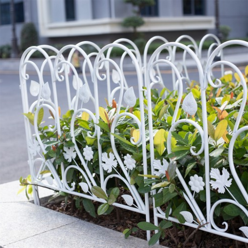 white wrought iron garden fence (1)
