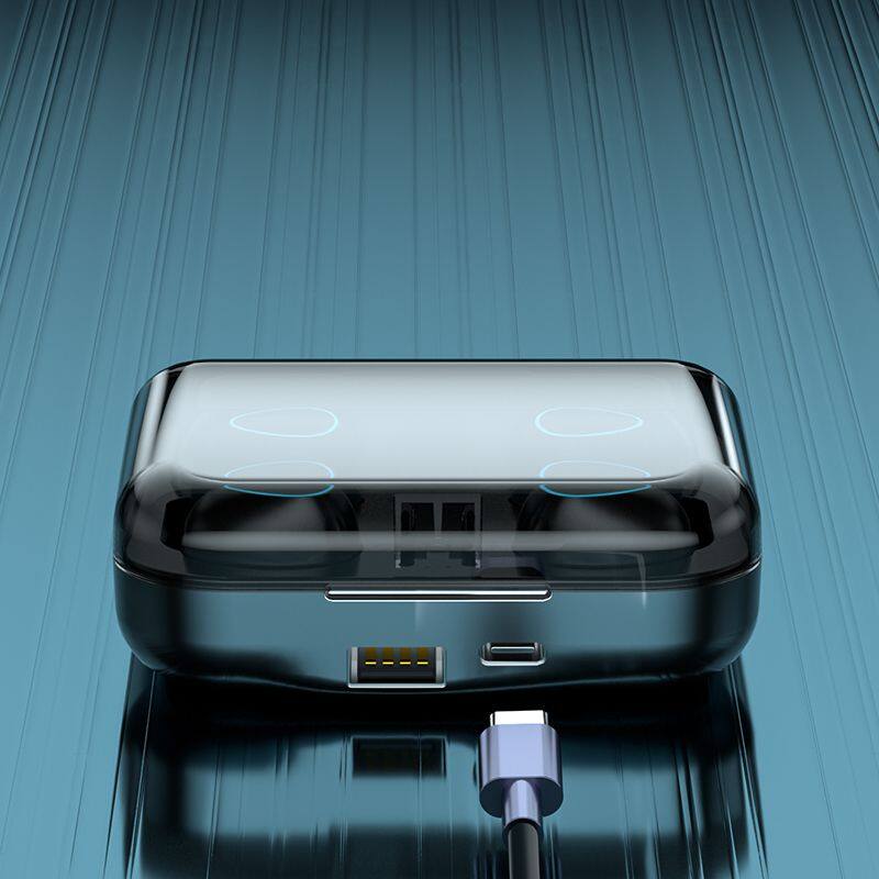 M22 TWS Bluetooth Earphones 2000mAh Charging Box Wireless 9D Stereo Sports Waterproof Earbuds Headset with Mic