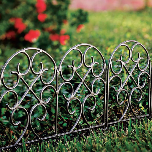 small wrought iron garden fence