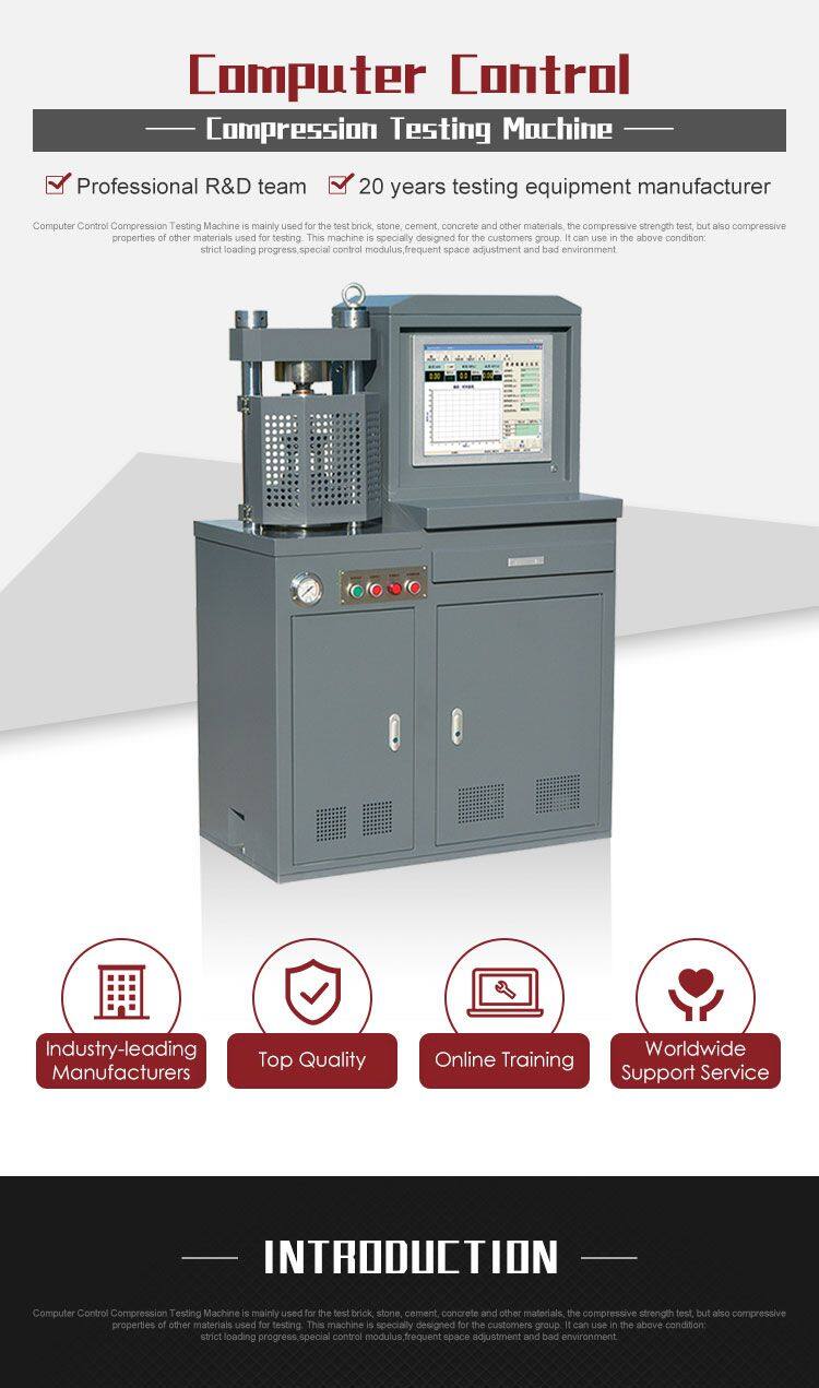 YAW-300KN Oil Well Cement Stone Press Compression Testing Machine with 1-Year Warranty Lab Equipment