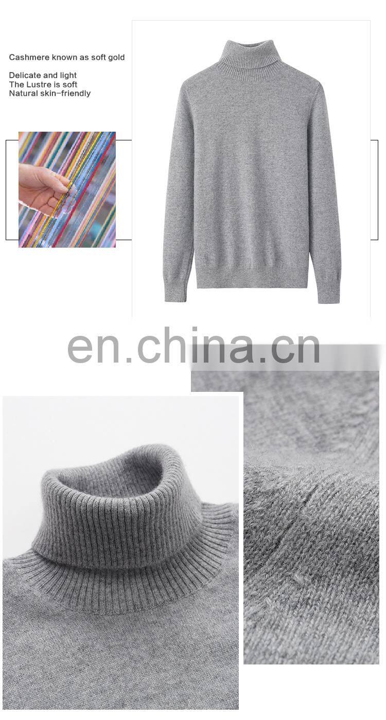 Custom Logo 100% Cashmere Women's Turtleneck Sweater Solid Pattern Jumpers with Front Logo Casual Winter Wear