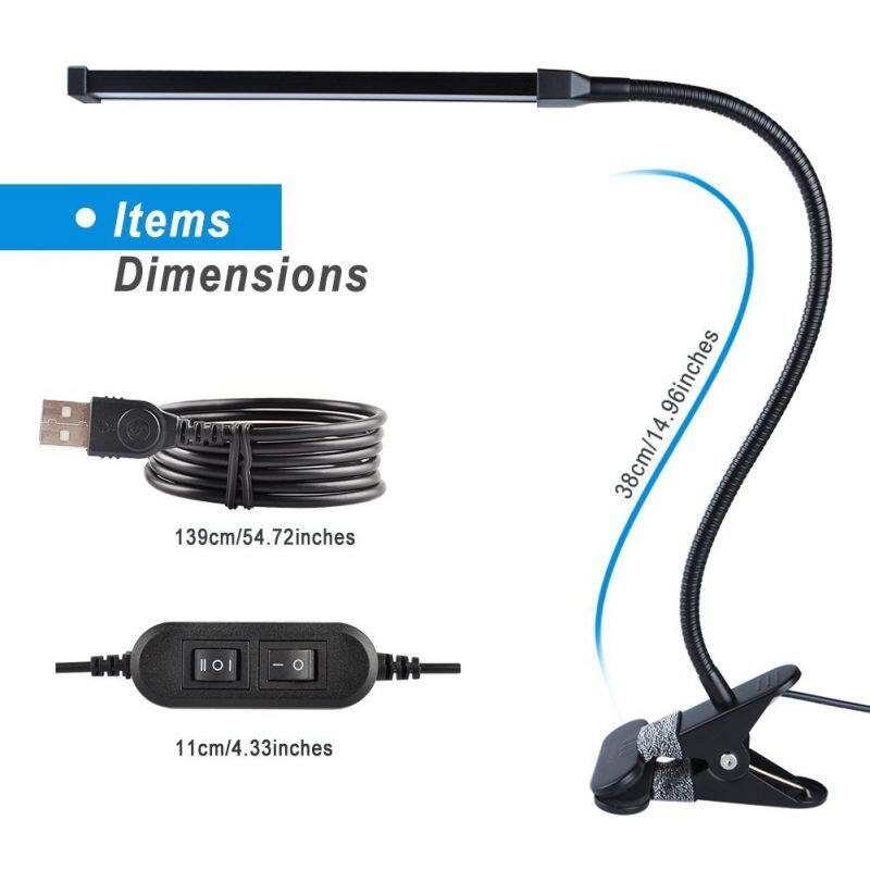 2018Years Yala Reading light with Gooseneck 5W Piano Light Color Temperature Changeable Clip Light